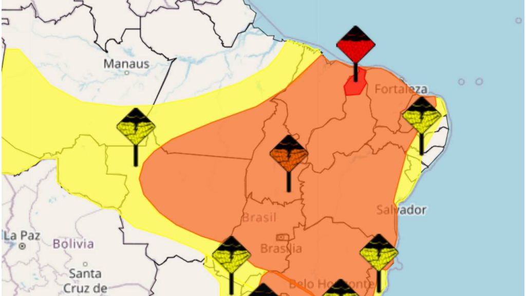 Nordeste Tem Alertas Amarelo Laranja E Vermelho Para Chuvas Intensas