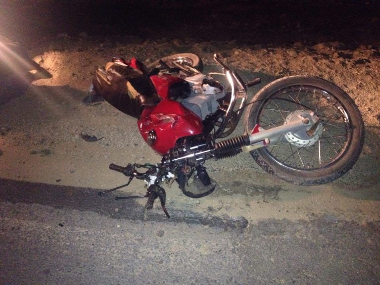 Moto colide contra animal na BR-122 próximo a Pindaí 