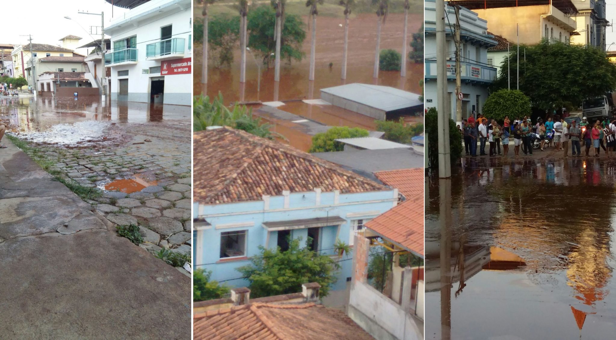Lama das barragens já atinge Barra Longa, cidade que fica a 60 km do local do rompimento