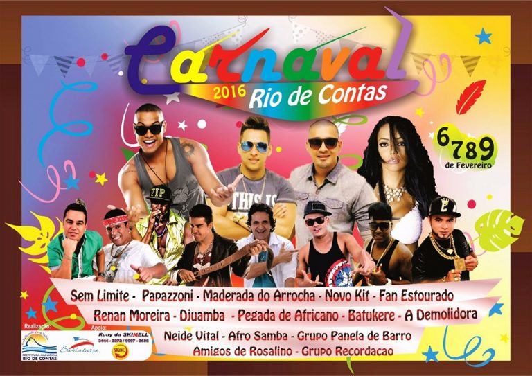 Programação do Carnaval de Rio de Contas