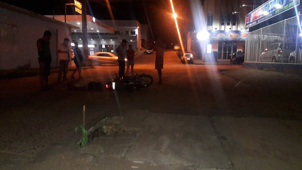 Homem fica ferido após acidente em rua de Guanambi