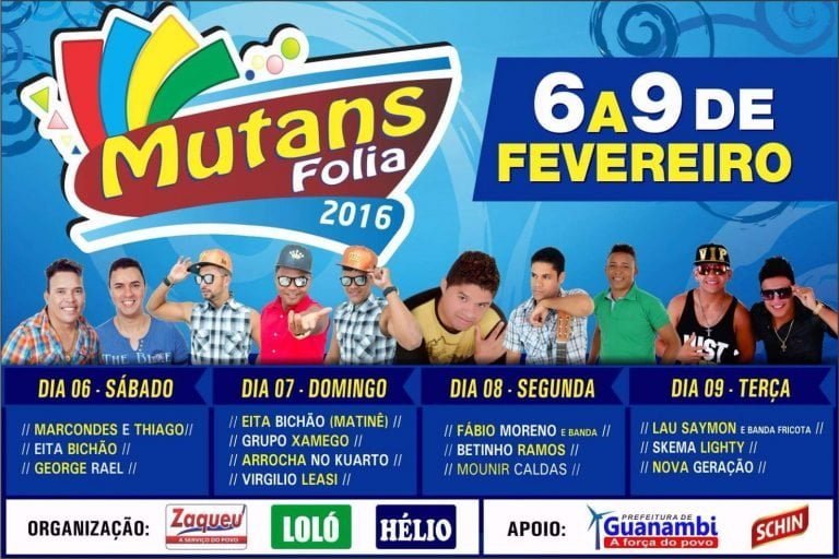 Confira as atrações do Carnaval de Mutans