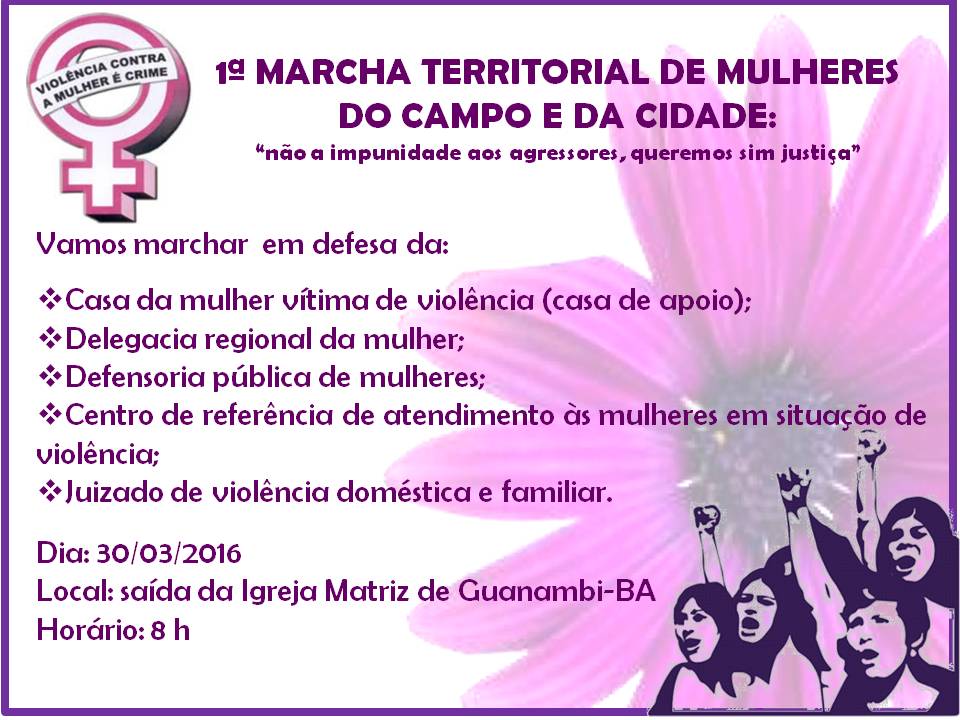 1ª Marcha Territorial de Mulheres do Campo e da Cidade