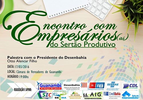 Presidente do Desembahia se reúne com empresários de Guanambi no próximo dia 17