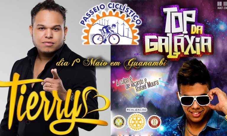 Passeio Ciclístico terá shows de Tierry e Top da Galáxia