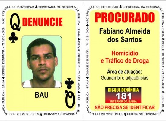 Traficante Guanambiense, Baú entra para o Baralho do Crime