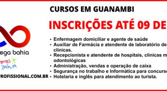 Emprega Bahia oferece cursos em Guanambi com inscrições até sexta (09)