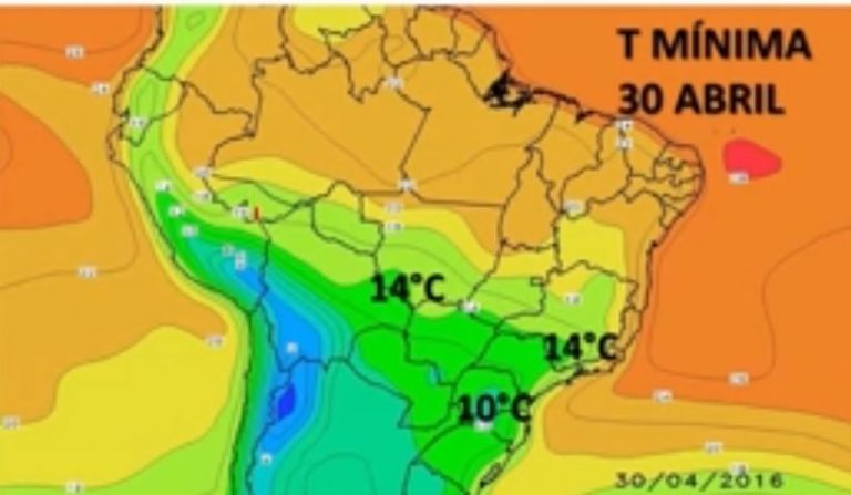 Frente fria avança pelo país nos próximos dias