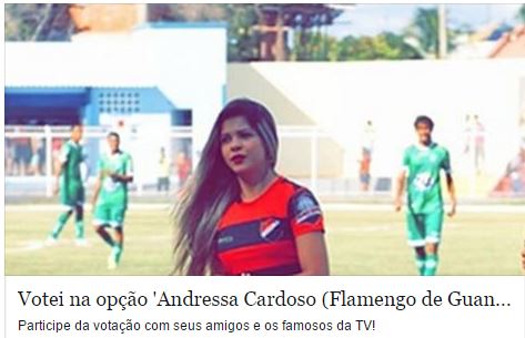 Vote em Andressa Cardoso para musa do Campeonato Baiano
