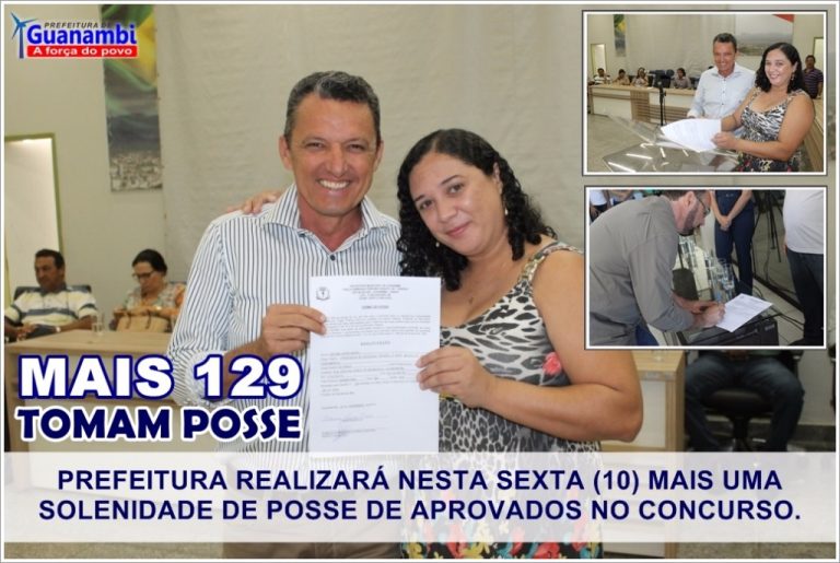 CONCURSO | – Prefeitura realizará nesta sexta (10) mais uma Solenidade de Posse de aprovados no concurso.