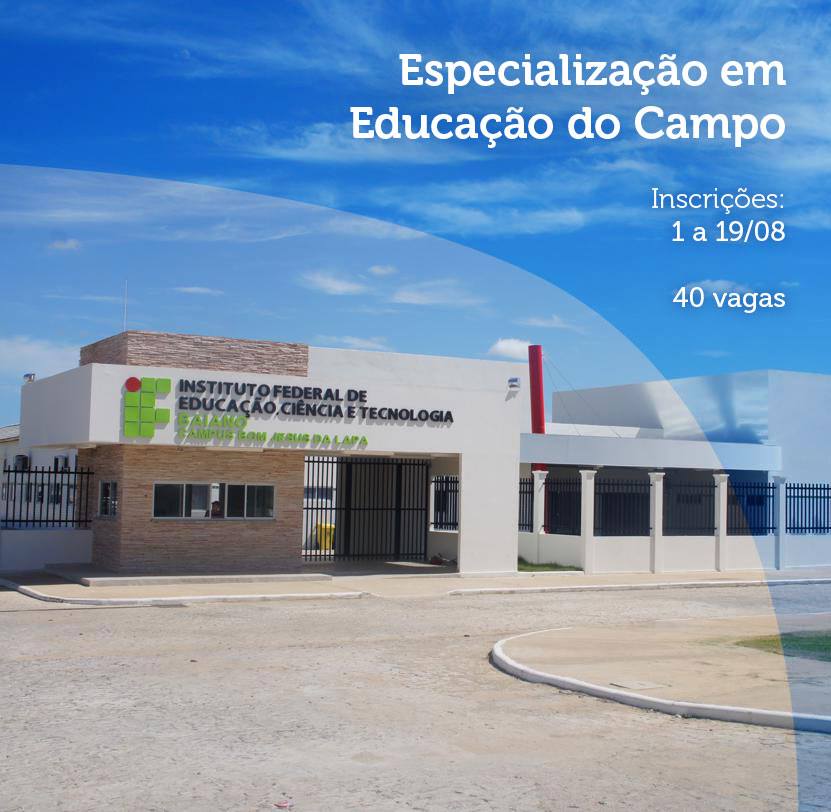 Campus Bom Jesus da Lapa oferta especialização em educação do campo