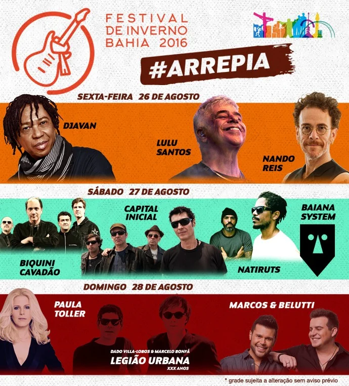 Festival de Inverno da Bahia começa nesta sexta em Vitória da Conquista