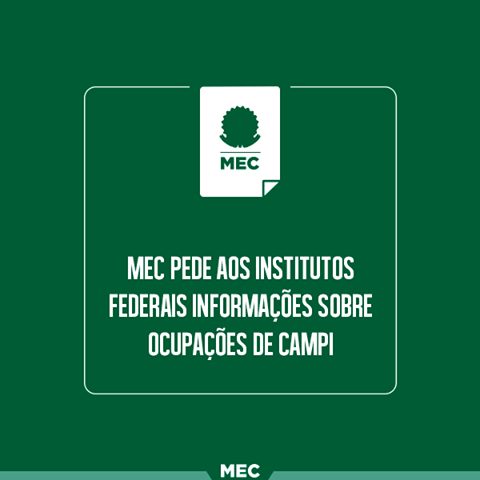 MEC pede que institutos federais identifiquem alunos que ocupam escolas