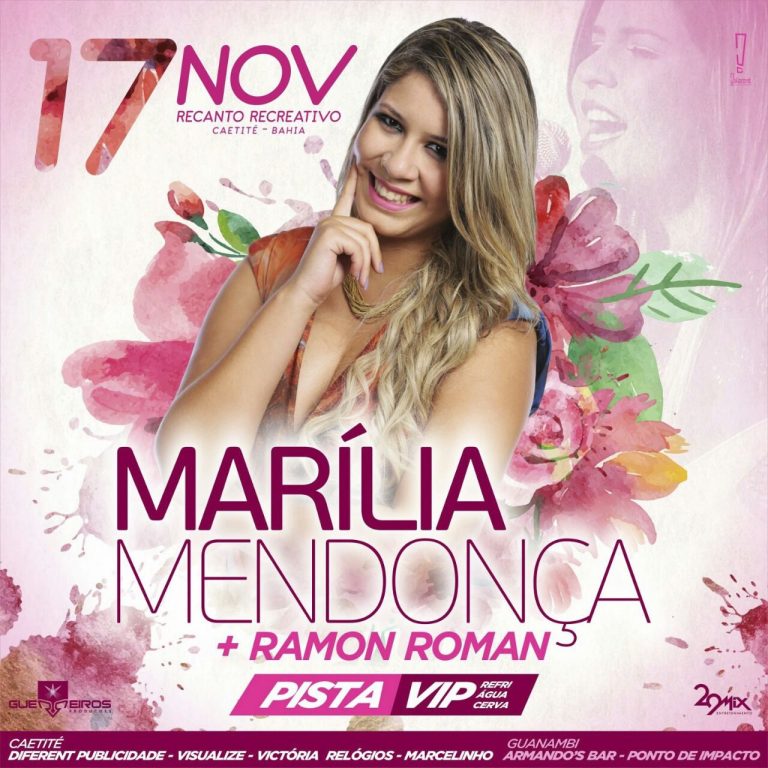 Marília Mendonça se apresenta em Caetité no dia 17 de Novembro