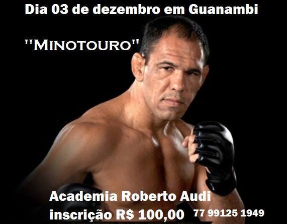 Rogério Minotouro participa de seminário sobre Jiu-Jitsu e MMA em Guanambi