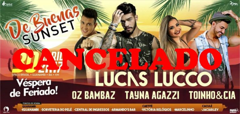 Show de Lucas Lucco em Guanambi é cancelado por baixa venda de ingressos