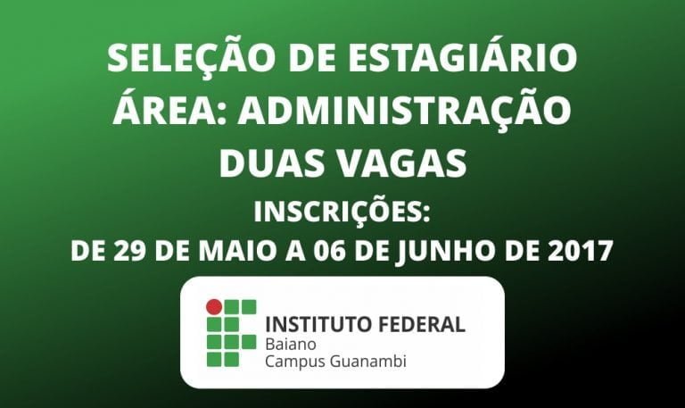 IF Baiano seleciona estagiários na área de Administração