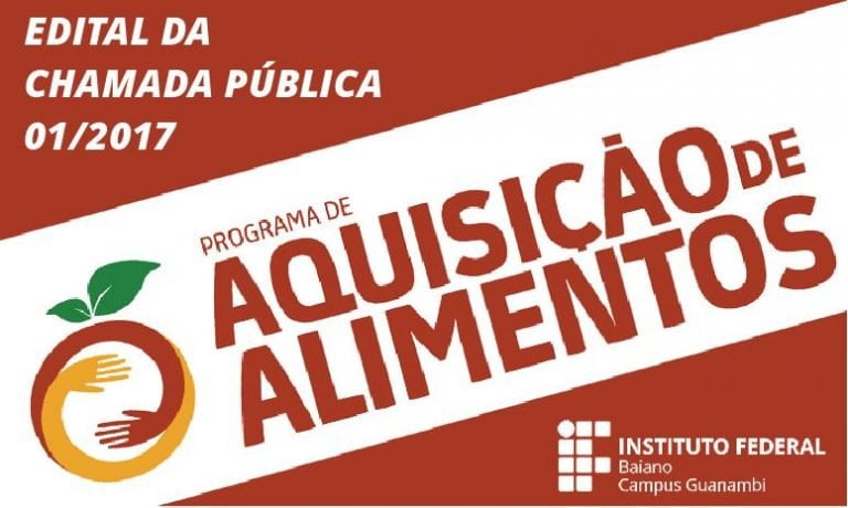 IF Baiano lança edital para compra de alimentos da agricultura familiar