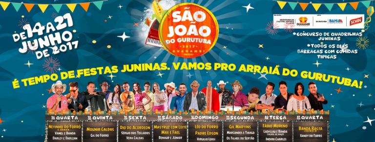 Fique por dentro dos horários dos shows do São João do Gurutuba