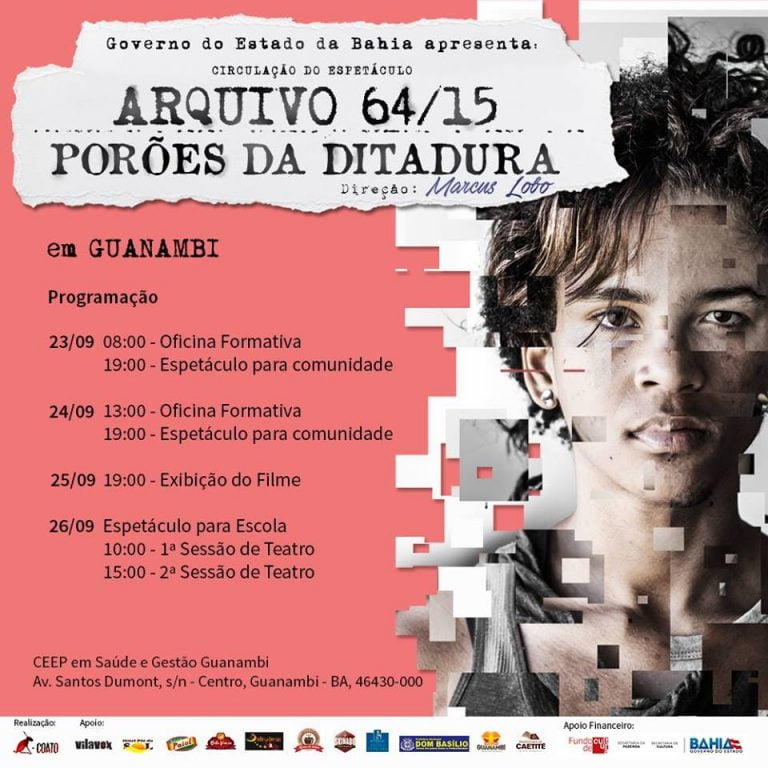 64/15 – Porões da Ditadura: Espetáculo estreia em Caetité e Guanambi
