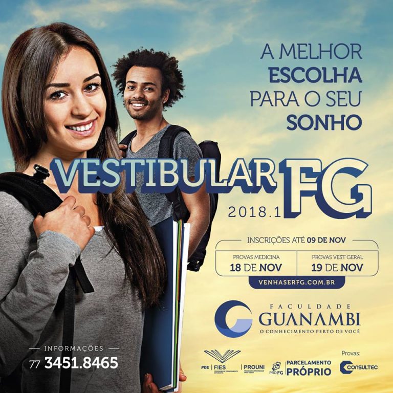 FG inscreve até hoje (9) para Vestibular, são 19 opções de curso