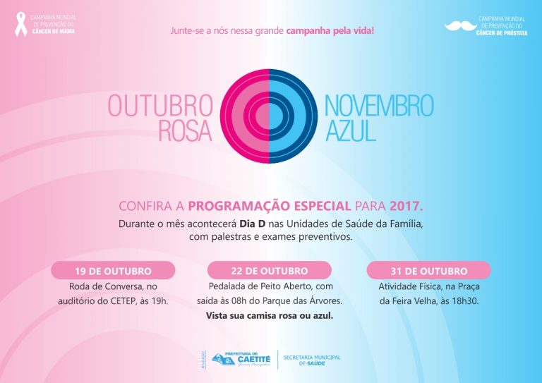 Caetité: município se ilumina e programa ações para o Outubro Rosa