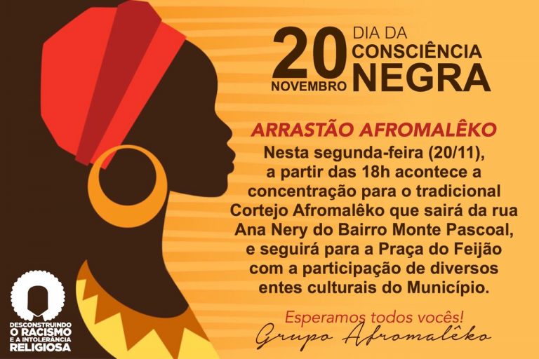 Dia da Consciência Negra: cortejo do Afromalêko acontece nesta segunda (20) em Guanambi