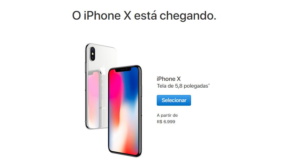 IPhone X custará a partir de R$7 mil no Brasil