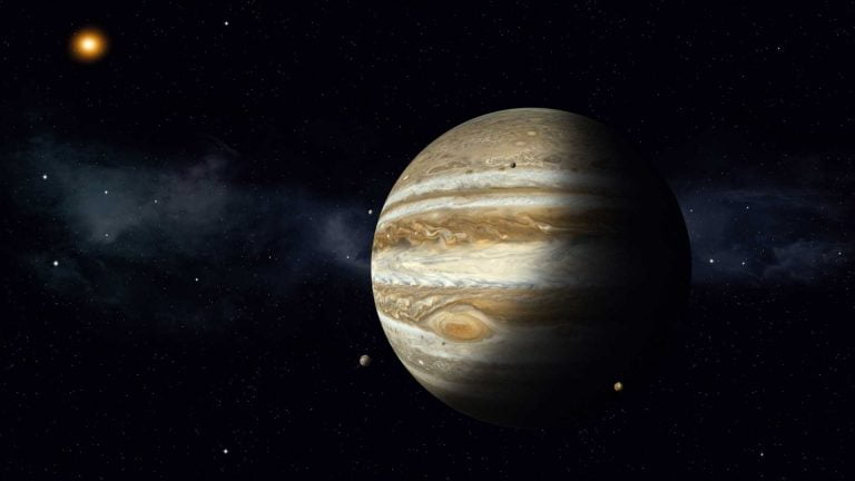 NASA divulga foto de tempestade no polo norte de Júpiter