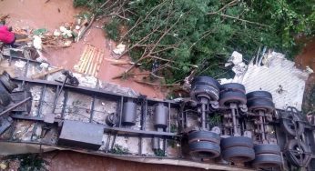 Motorista morre após caminhão cair de ponte no Norte de Minas