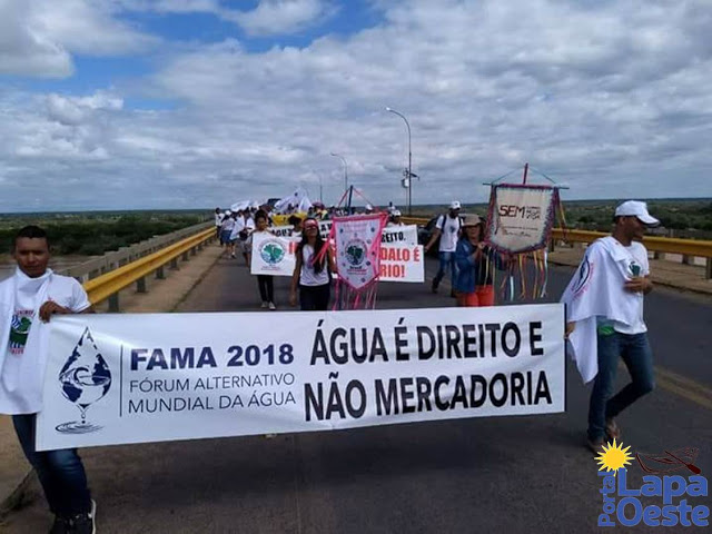 Ativistas realizam protestos em Bom Jesus da Lapa em defesa da água
