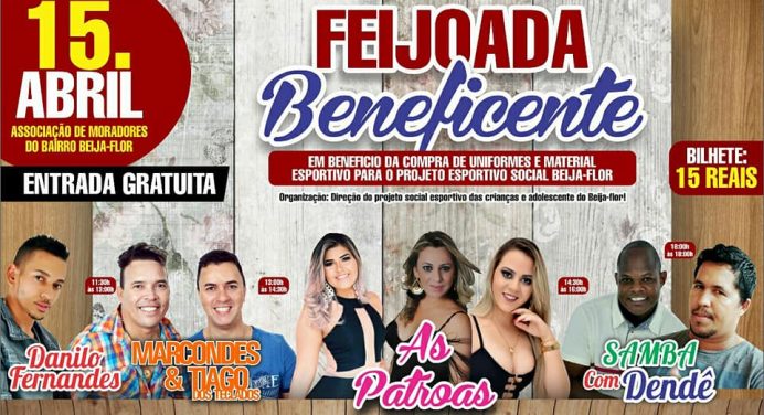 Feijoada Beneficente acontece no bairro Beija-Flor neste domingo (15)
