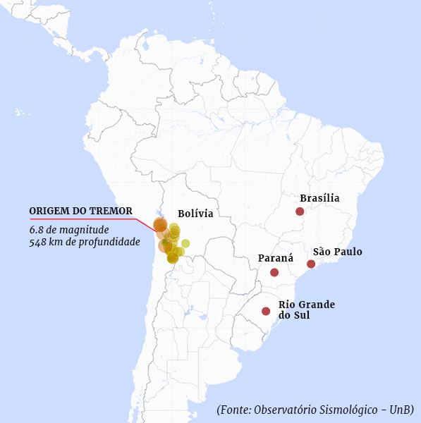 Terremoto causa pânico no Brasil e prédios são evacuados
