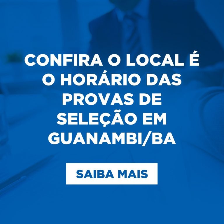 IBGP divulga local e horários de provas