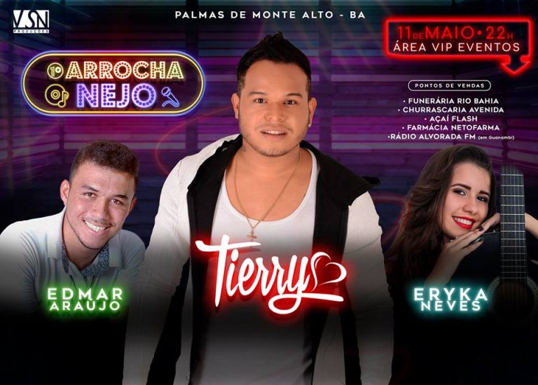 Cantor e compositor Tierry se apresenta em Palmas de Monte Alto nesta sexta-feira (11)