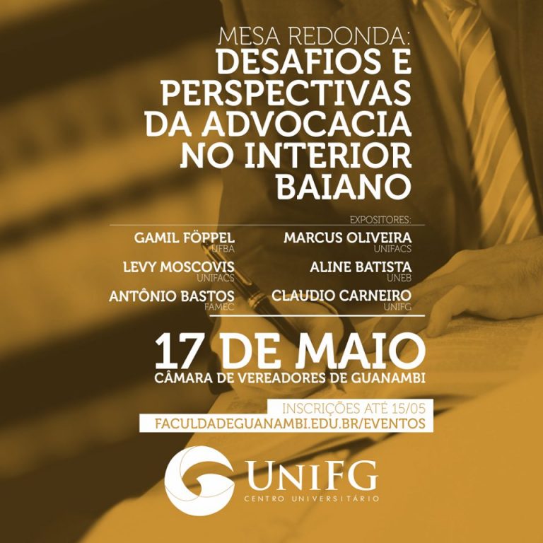 UniFG realiza mesa-redonda sobre “Desafios e Perspectivas da Advocacia no Interior Baiano”