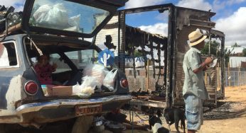 Incêndio destrói baú que servia de lar para família em Guanambi