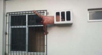 Homem fica preso em parede após tentar fuga de delegacia no PA