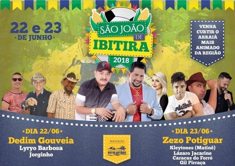 São João de Ibitira acontece nos dias 22 e 23 de junho