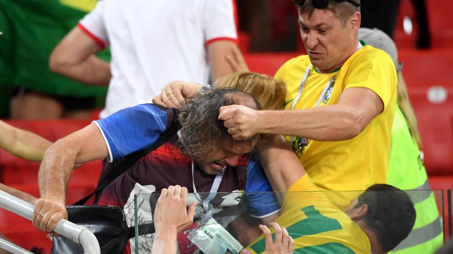 Brasileiros e sérvios brigam após jogo decisivo em Moscou
