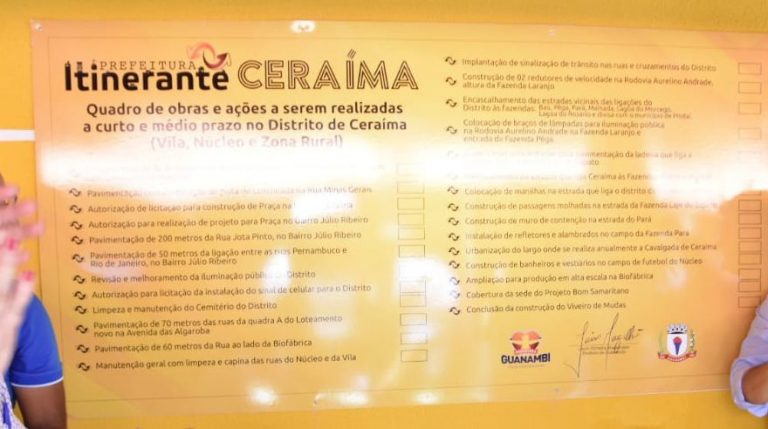 Ceraíma ganha Subprefeitura Distrital