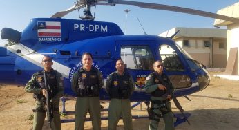 Operação Força Tática conta com apoio da aeronave do Graer em Guanambi