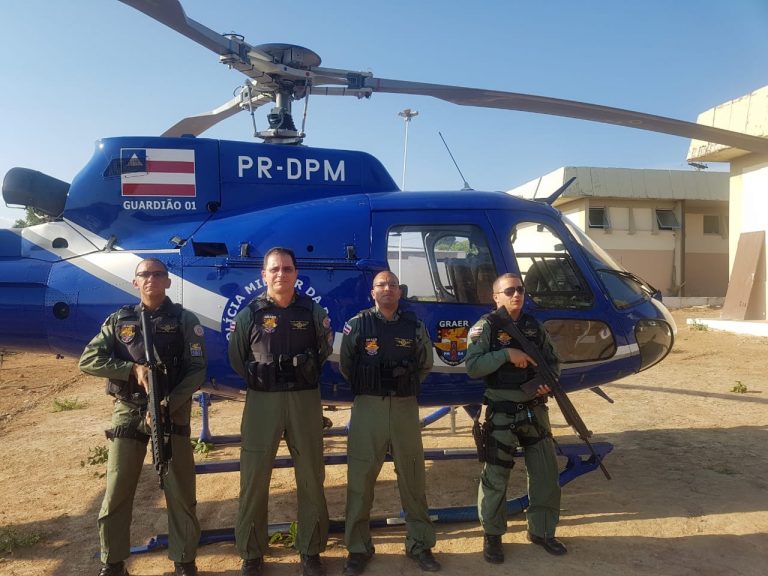 Operação Força Tática conta com apoio da aeronave do Graer em Guanambi