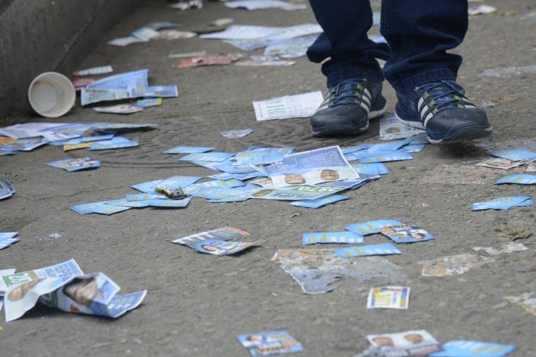 Eleição 2018 registra queda de 33% de lixo em relação a 2016 no Rio