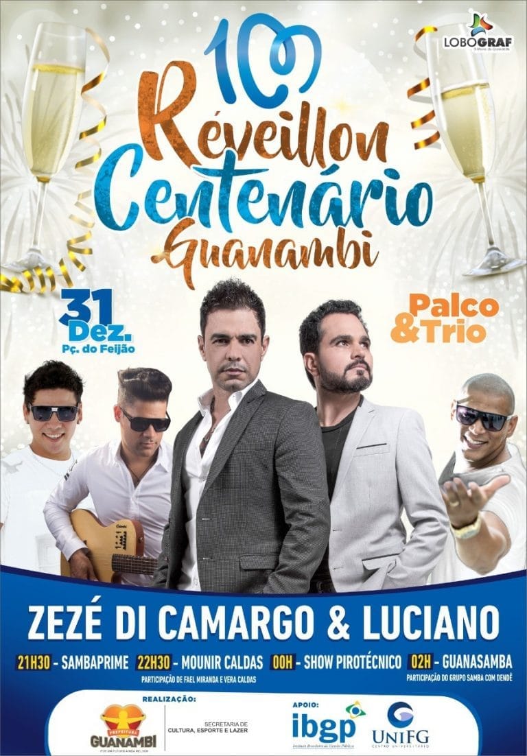 Prefeitura de Guanambi divulga a programação musical completa do Réveillon 2019