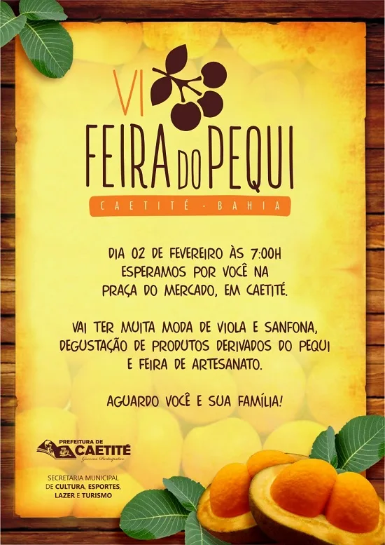 Será realizado a VI edição da Feira do Pequi em Caetité