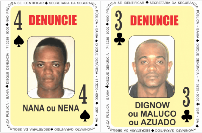 Baralho do crime da Bahia ganha duas novas cartas
