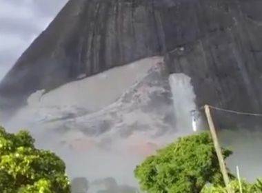 Pedra cai em área rural após tremor de 2,5 graus na escala Richter em Guaratinga