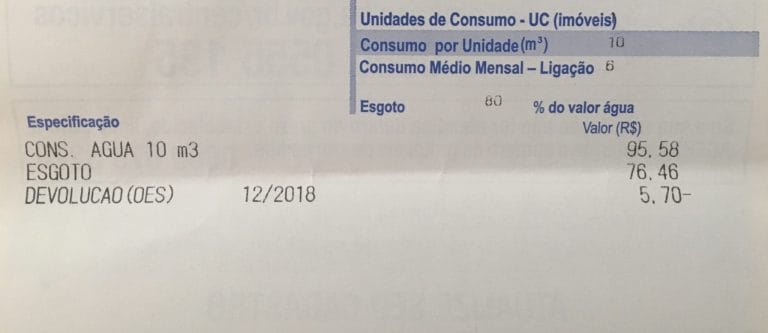 Contas da Embasa chegam com 80% da taxa de esgoto em Guanambi