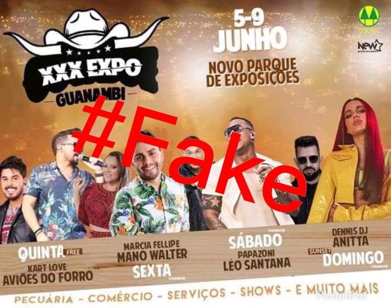 Cartaz com programação da Expo Guanambi é falso